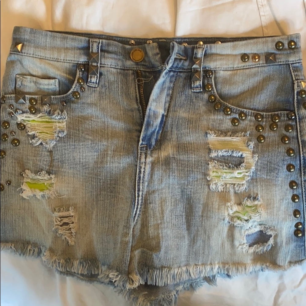 BLANK studded shorts